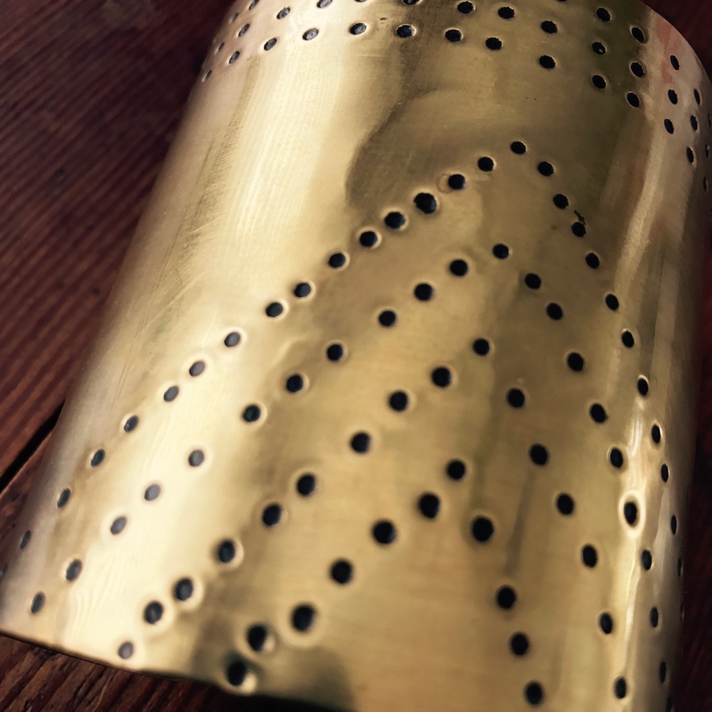 Gorgeous Hand Hammered Brass Cuff